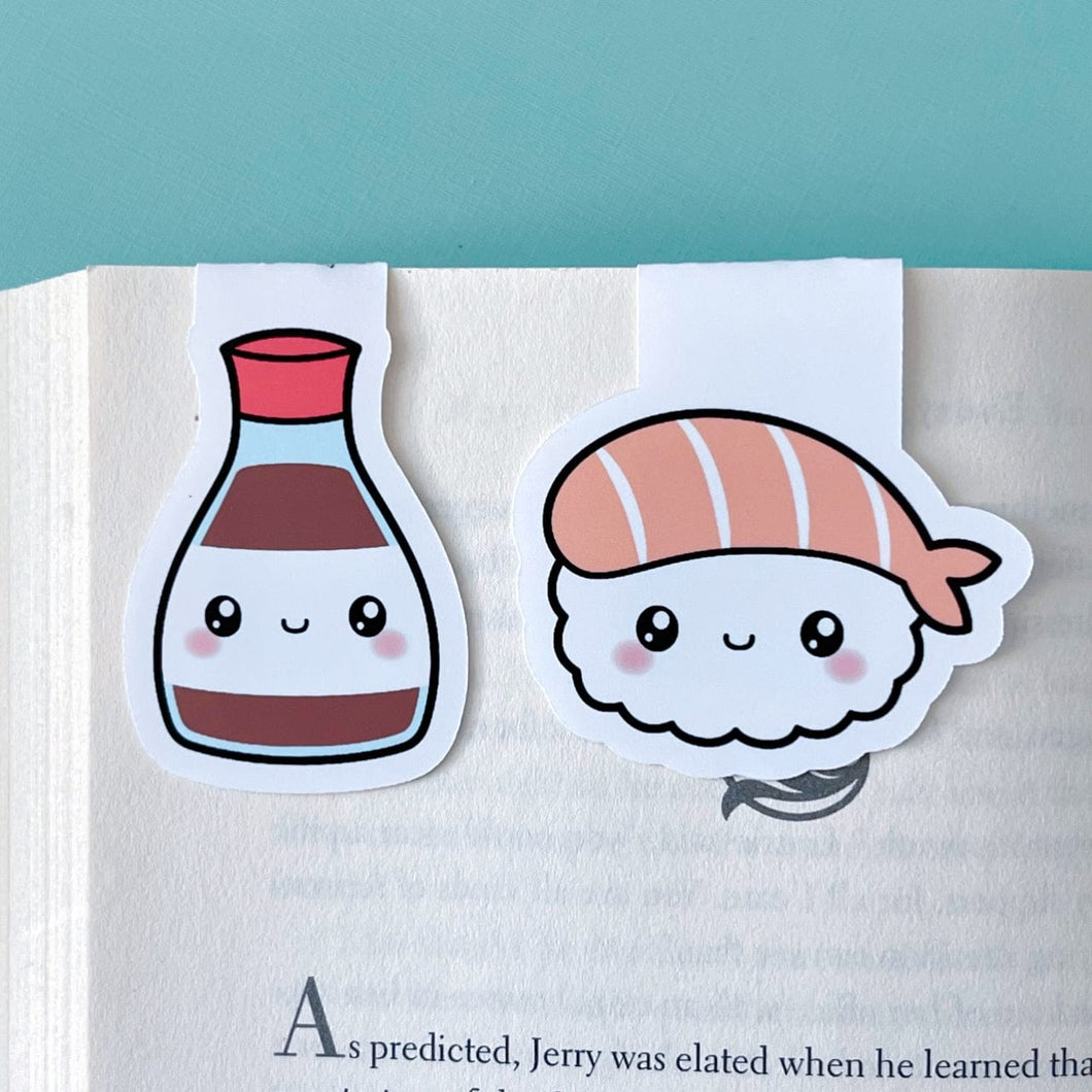 Soy Sauce and Nigiri Bookmark Buddies Magnetic Bookmark