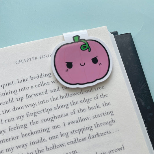 Pink Pumpkin Magnetic Bookmark