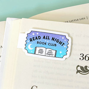 Read All Night Book Club Magnetic Bookmark