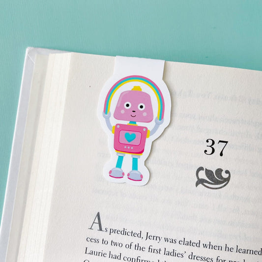 Rainbow Robot Robot Magnetic Bookmark