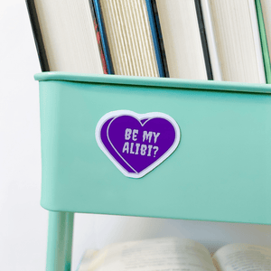 Conversation Hearts Book Cart Magnet