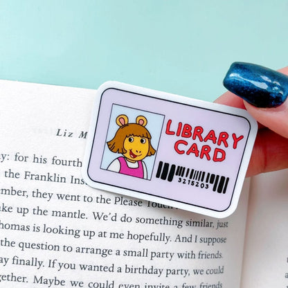 Mini Little Sister Library Card Sticker